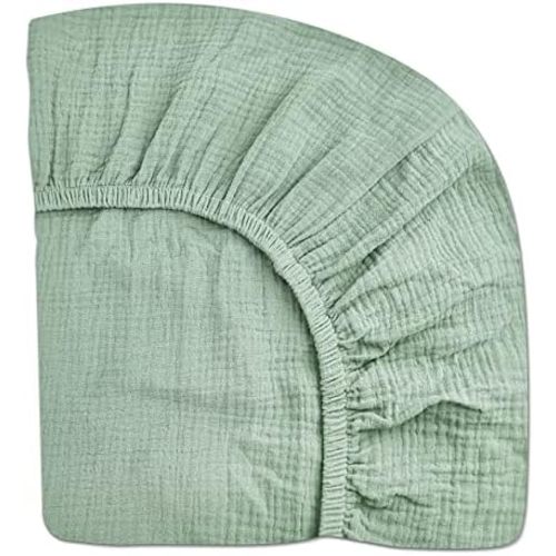 Pack and Play Sheets, Muslin Cotton Nursery Bedding, 27" x 39"