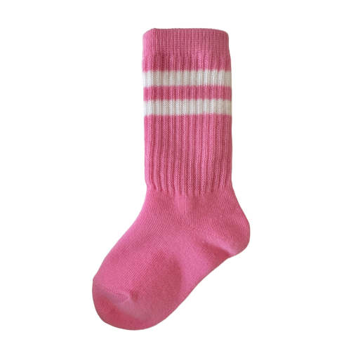 Tube Socks, Carnation Stripe