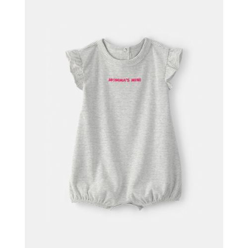 Baby Girl 'Momma's Mini' Short-Sleeve Romper - Grey - Carter's | Carter's