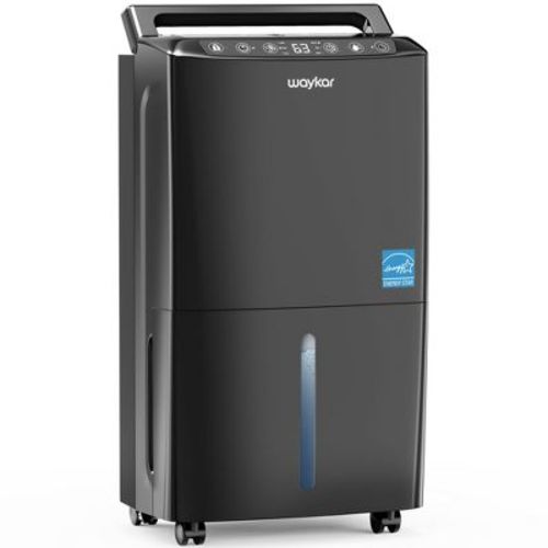 Waykar 34 Pint Energy Star Ultra-Quiet Dehumidifier for Home & Basements up to 2000 sq ft Black