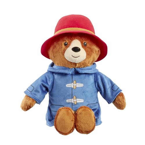 Mighty Mojo Paddington Bear Plush Doll – 10-Inch Standing, 8-Inch Sitting, Super Soft & Cuddly | Official Paddington in Peru Movie Toy – Embroidered Details, Stuffed Animal for Ages 3+