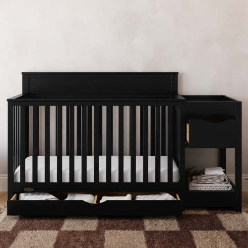 Graco Shiloh Convertible Baby Crib and Changer, Black