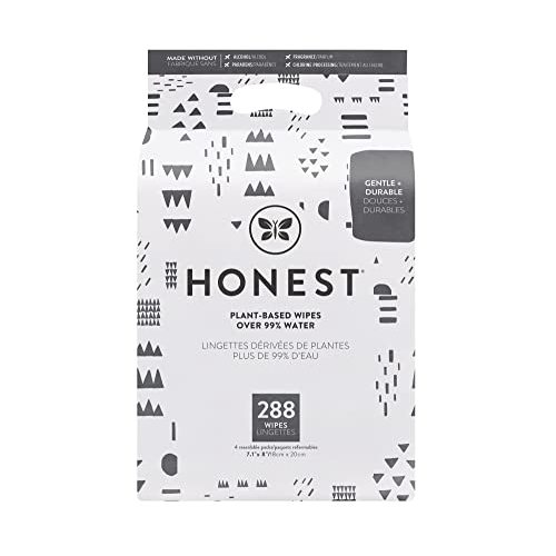 The Honest Company Clean Conscious Wipes | 100% Plant-Based, 99% Water, Baby Wipes | Hypoallergenic, Dermatologist Tested | Pattern Play, 288 Count