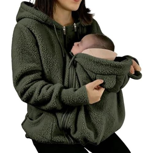 Little Snug Fleece Baby Carrier Jacket with Warm Kangaroo Pockets