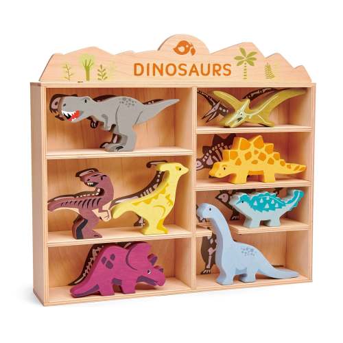 Wooden Dinosaur Figures