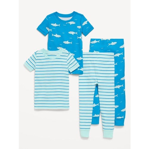 Printed Snug-Fit Pajama 4-Piece for Toddler & Baby