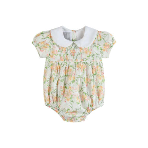 Floral Smocked Collared Bubble Romper – Lil Cactus