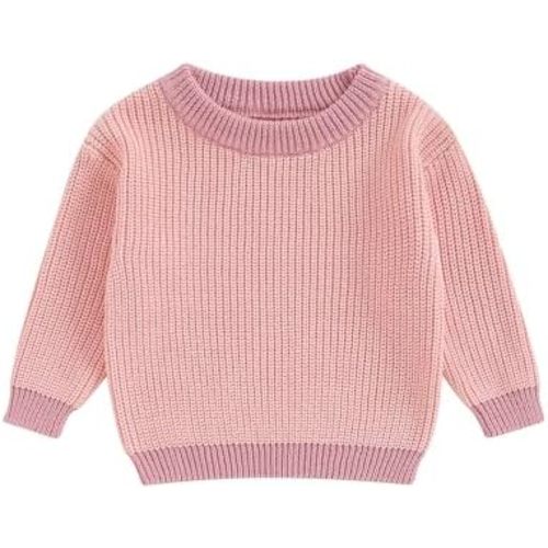 Newborn Infant Baby Girl Boy Knit Sweater Crewneck Pullover Long Sleeve Chunky Sweater Toddler Fall Winter Clothes
