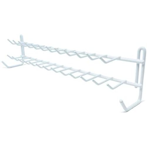 Huji Wall Mount Tie and Belt Rack Organizer, White (1 Pack)