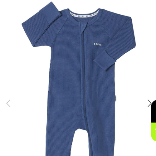 Buy Baby Waffle Zip Wondersuit in Bastille Blue Online | BONDS