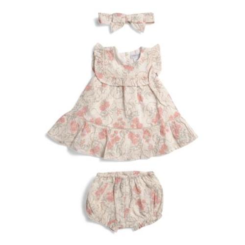 Newborn Girls 2pc Floral And Ribbon Printed Dress And Bloomers Set | Girls' Dresses | TJ Maxx