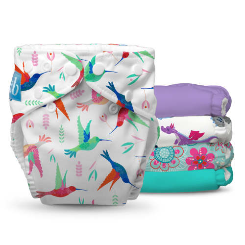 Reusable Cloth Diapers: One Size with Fleece (Pack of 5) - Flying Fant – Charlie Banana