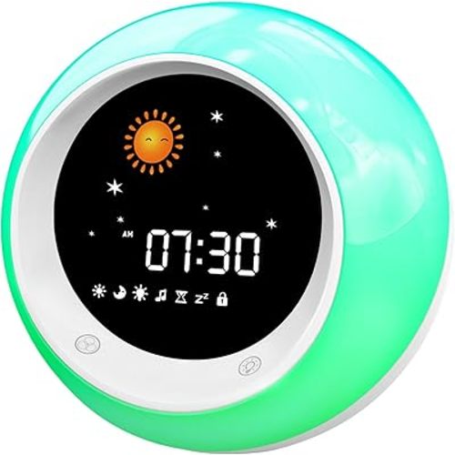 Sun & Moon Rise Kids Alarm Clock, Children's Sleep Trainer