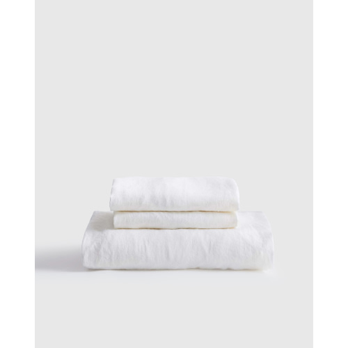 European Linen Fitted Sheet Set in Espresso