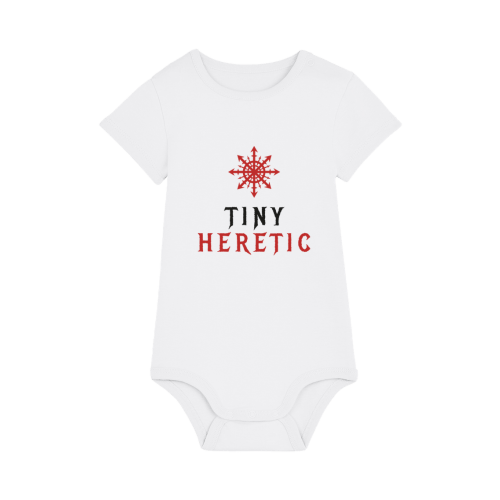 Tiny Heretic White Organic Baby Bodysuit
