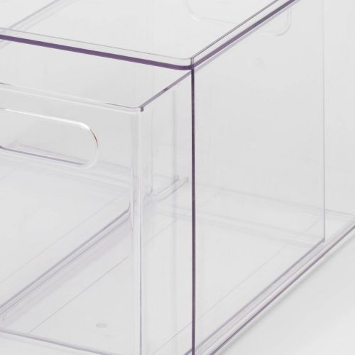 All Purpose 2 Drawer Storage Clear - Brightroom™: Acrylic Utility Bins, PETG, 1352 Volume, 8.8" H, 12.6" D, 12.2" W