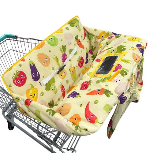 Shopping Cart Cover for Baby,2-in-1 Baby Cart Covers with Portable Cloth Bag Cart Seat Pad for Babies Grocery Cushion Cover Restaurant,Suitable for All Supermarkets and Restaurants