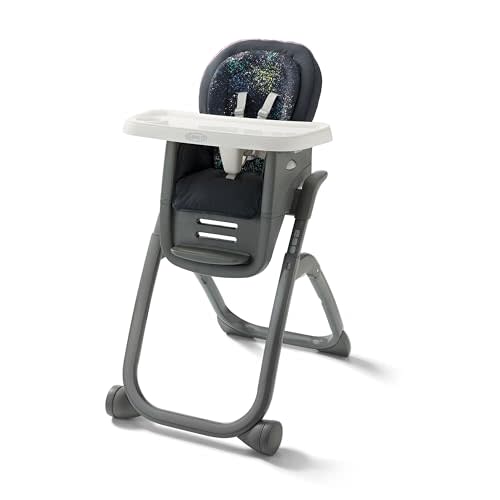 Graco® DuoDiner DLX Highchair, 6 Stages of Use, Infant to Baby High Chair, Infant to Toddler Booster Seat, Youth Stool, 5 Adjustable Height Positions, Splatter Art