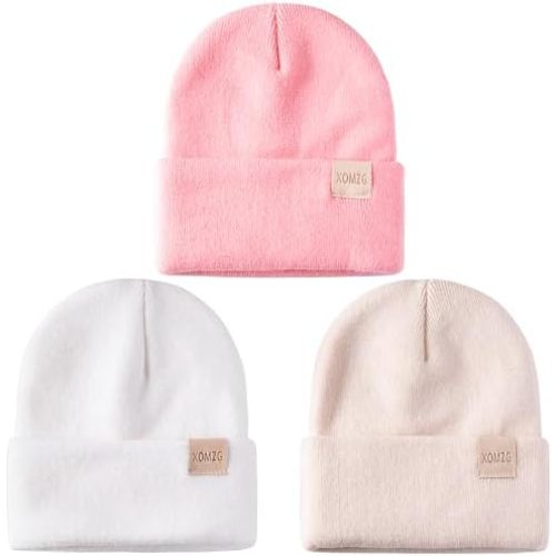 XOMZG Toddler Beanie Baby Winter Hats Infant Warm Knit Cap Newborn Winter Warm Hat for 0-36 Month Boys Girls