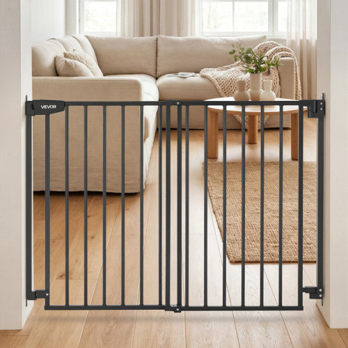 VEVOR Baby Gate for Stairs, Dog Gate, No Bottom Bar, One-Handed Operation, Easy Drilling Installation with Hardware Kit, for Stairs, Doorways, and House | Wayfair