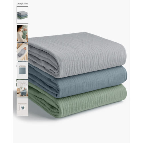 100% Cotton Muslin Swaddle Blankets Pack of 3 - Comfy Cubs