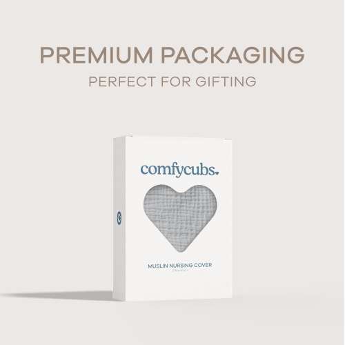 Muslin Nursing Cover - 100% Cotton, Pack of 1 by Comfy Cubs