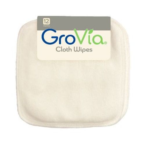 GroVia Reusable Cloth Diapering Wipes, 12 Count