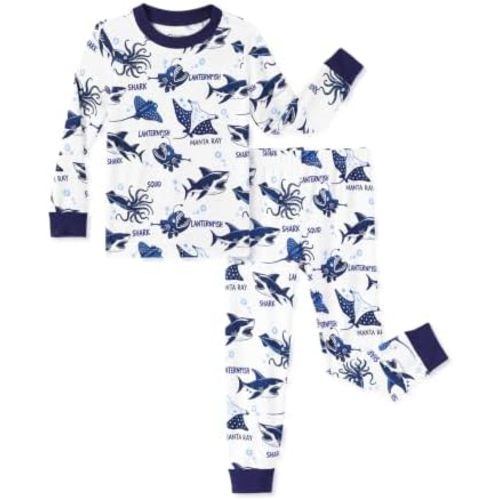 PATPAT Bamboo Viscose Pajama Set for Toddlers with Improved Tensile Strength, Snug Fit Pjs Sleeper for Baby Boys Girls Kids