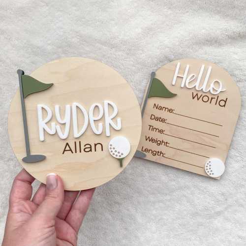 Golf Baby Name Sign: Golf Birth Stats