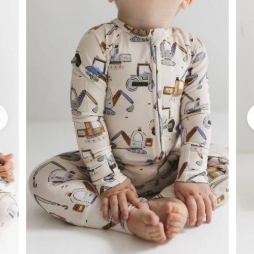 Little Excavator Zipper Romper – In My Jammers