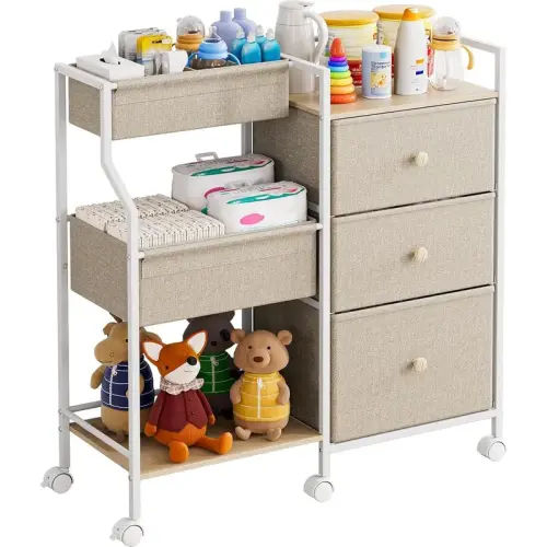 Organizer and Storage - 3 Tier Rolling Cart with Dividers an - TikTok Shop