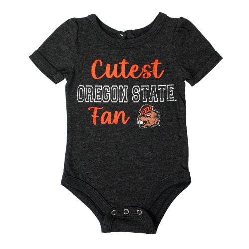 Infant Black Onesie with Cutest Oregon State Fan - OSU Beaver Store