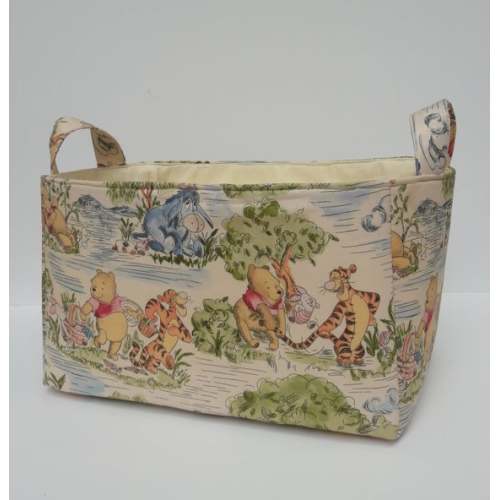 Winnie the Pooh Storage Basket, Fabric Bin, Diaper Organizer Caddy, Toy Storage, Baby Shower Gift - Etsy