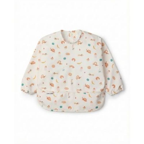 Loulou Lollipop Long Sleeve Bib - French Breakfast