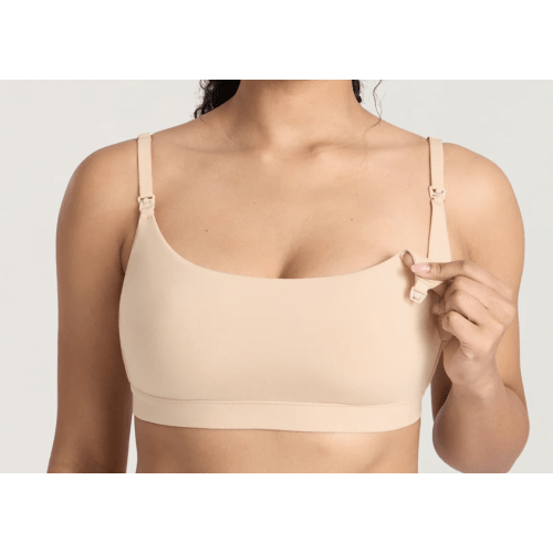 Cotton Scoop Neck Nursing Bralette