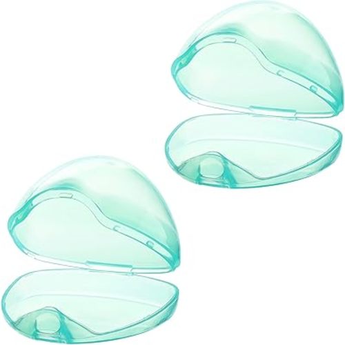 Accmor Pacifier Case, Pacifier Holder Case, Pacifier Container for Travel, BPA Free,Transparent Green, 2 Pack