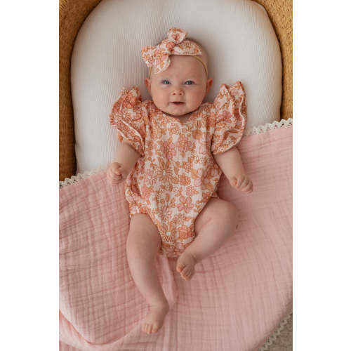 Frill Muslin Romper | Blossom – Little and Fern