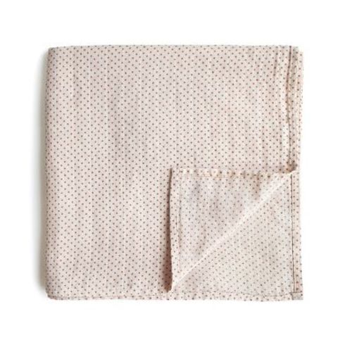 Mushie Organic Cotton Muslin Swaddle Blanket
