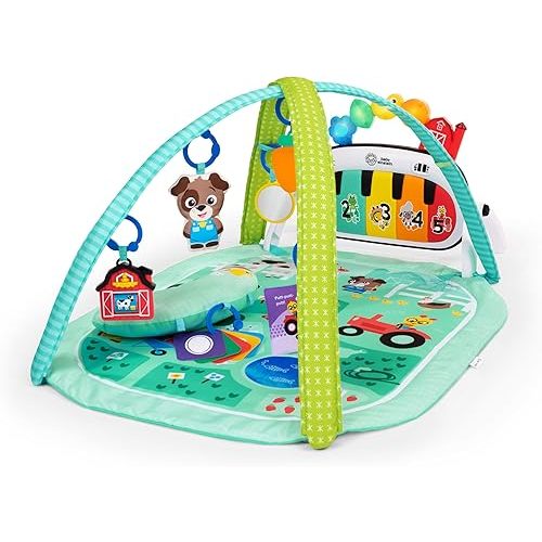 Baby Einstein Farm Explorers 4-in-1 Kickin’ Tunes Musical Meadow Music & Language Discovery Gym, Ages 0 Months and Up