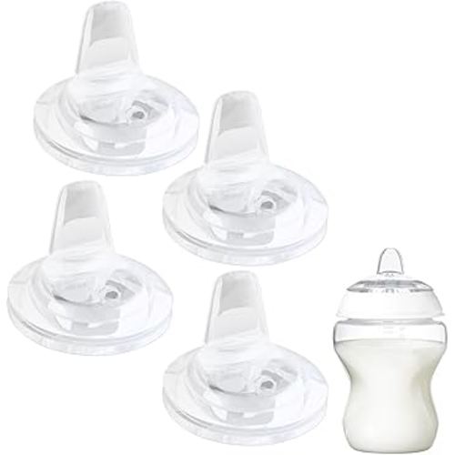 4Pcs Sippy Spouts Nipples Compatible with Natural Start Anti-Colic Bottles & C to Bottles, Soft Silicone Bottle Replacement Nipple Spout Nipples, BPA-Free, 6m+, Variable Flow