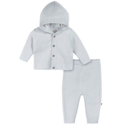 Just Born Knit Boys 2 Pc Hooded Sweater and Pant Set