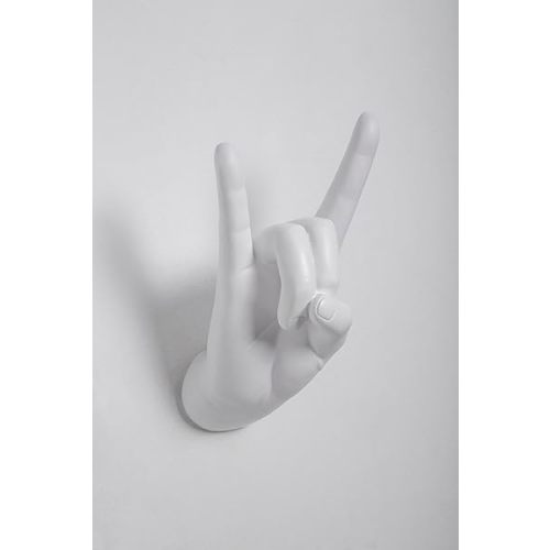 Interior Illusions Plus White Rock On Hand Wall Mount - 8.5 Inch Tall Home Decor Gift