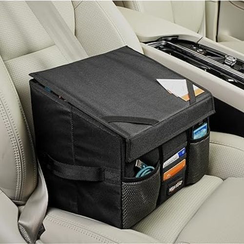 High Road Carganizer Front Seat Car Office Organizer and Mobile Office Work Truck Organizer with Filing Dividers and Desk Top Cover