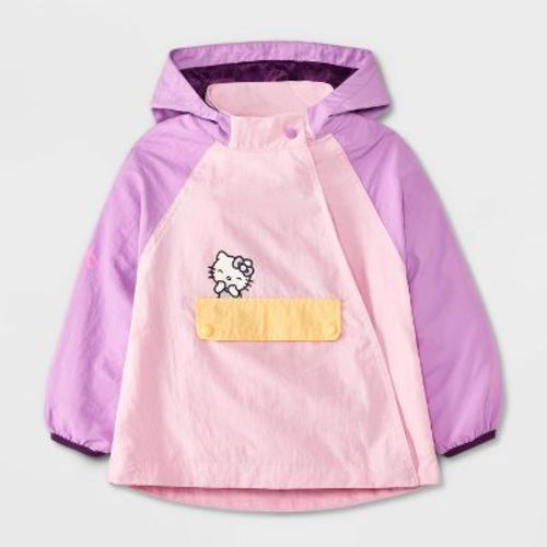 Toddler Girls' Hello Kitty Windbreaker Anorak Jacket - Pink 3T