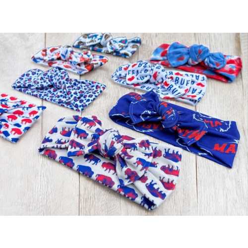 Buffalo Bills Baby Bow Headwrap, (15 Fabric Choices!) Buffalo Baby Headband, Buffalo Hair Accessories, Bills Mafia, Buffalo Bills Baby