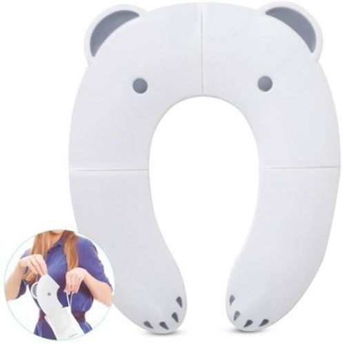 Lulyboo Bear Foldable Travel Potty Seat with Bag - White