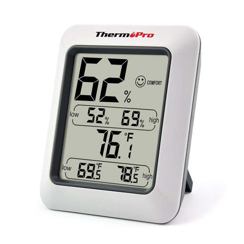 ThermoPro TP50 Indoor thermometer Humidity Monitor Weather Station with Temperature Gauge Humidity Meter Hygrometer