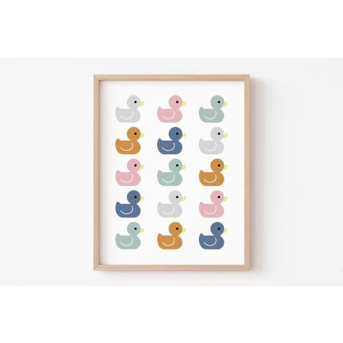 Kids Bathroom Duck Print, Kids Bathroom Wall Decor, Kids Bathroom Art, Ducks Bathroom, Bathroom Decor, Toddler Bathroom Decor, Printed