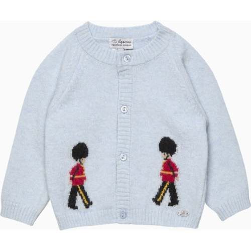 Baby Guardsman Cardigan, Pale Blue - Trotters London | Maisonette (3-6 month)