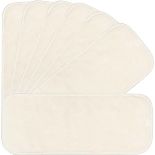 7 Pack Inserts with Snap - Reusable and Absorbent - Perfect for Any Diaper - Nora's Nursery